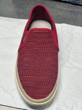 Scotch & Soda Red Knit Slip-On Loafer